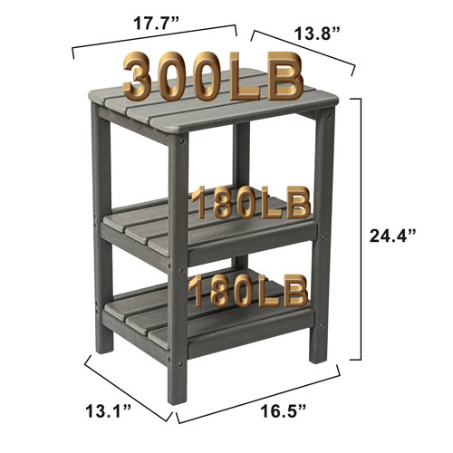 Red Barrel Studio® Outdoor HDPE Side Table Patio Table & Reviews Wayfair